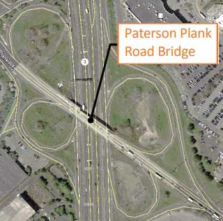 NJDOT: Future Replacement - Paterson Plank Road bridge over Route 3 (by Home Depot)
