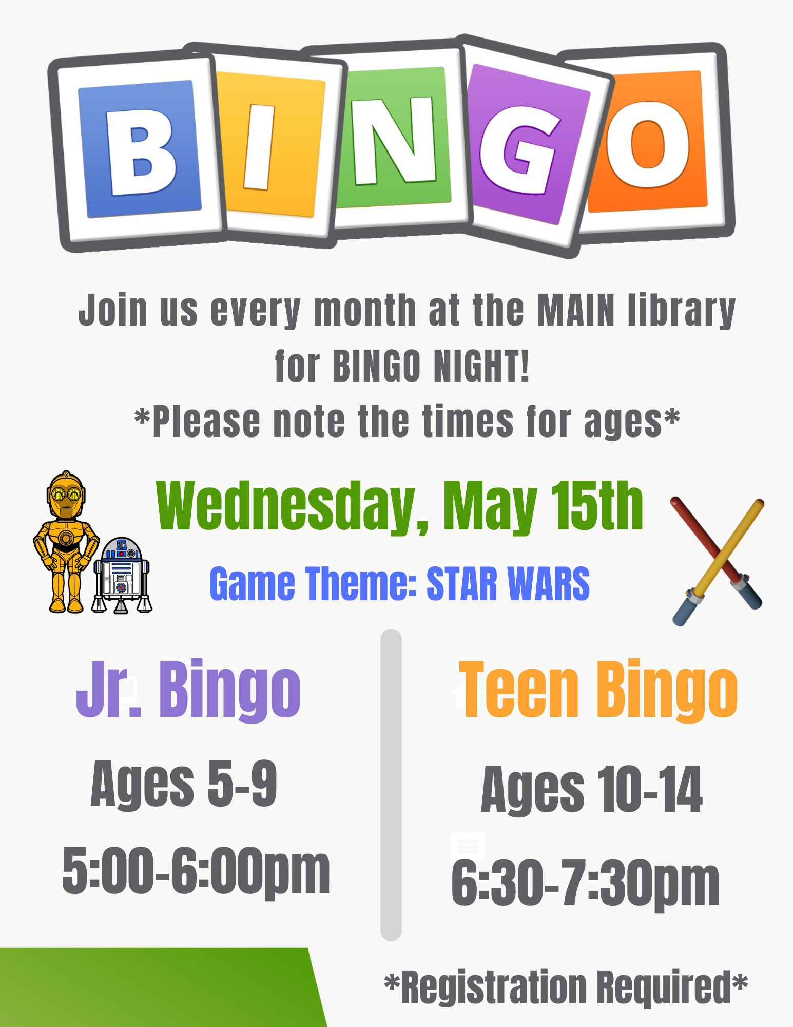 Teen Bingo Night