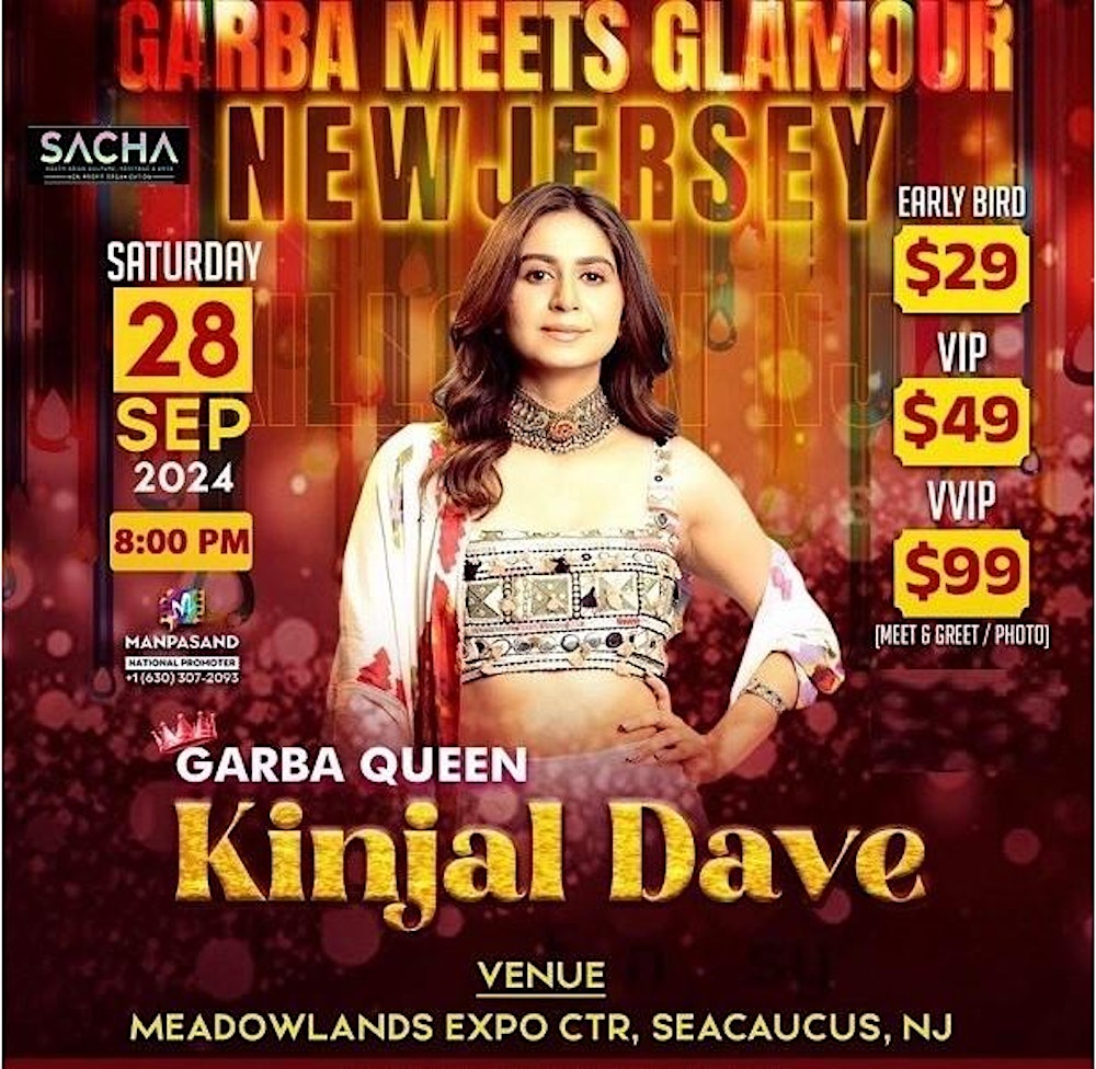KINJAL DAVE Garba in New Jersey
