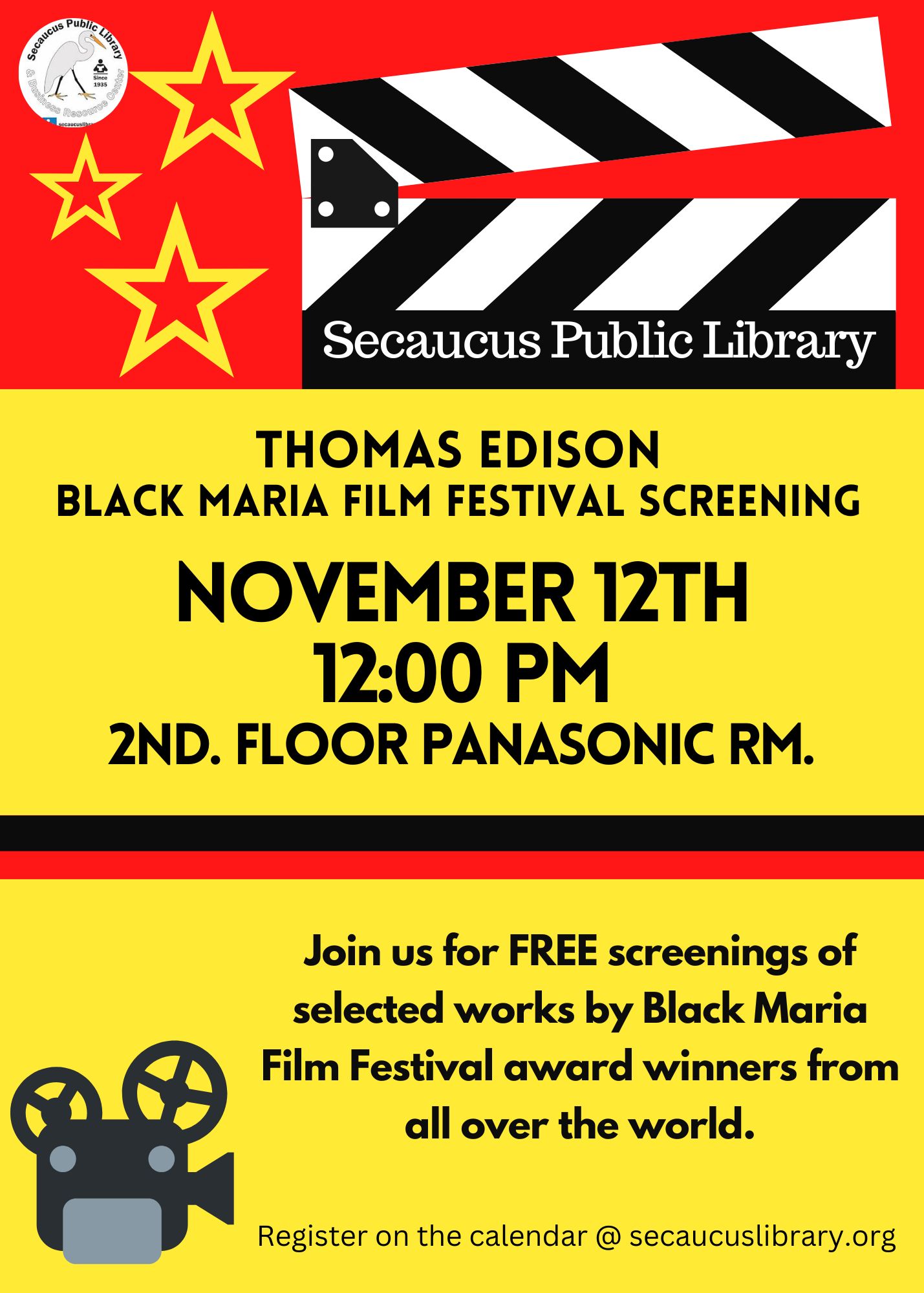 THOMAS EDISON FILM SCREENING- Honoring Veterans