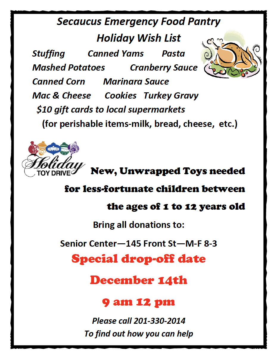 Holiday Food/Toy Drive