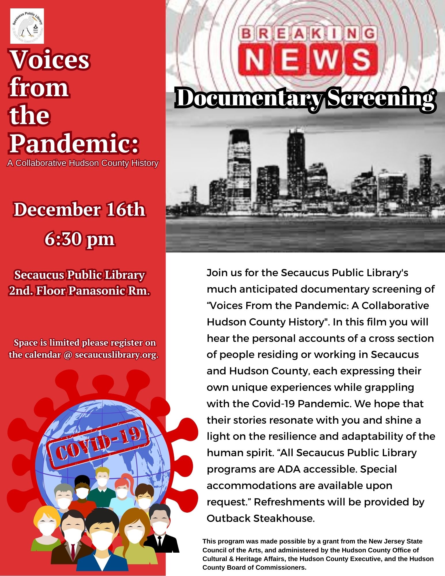 VOICES FROM THE PANDEMIC: A Collaborative Hudson County History- Documentary Screening