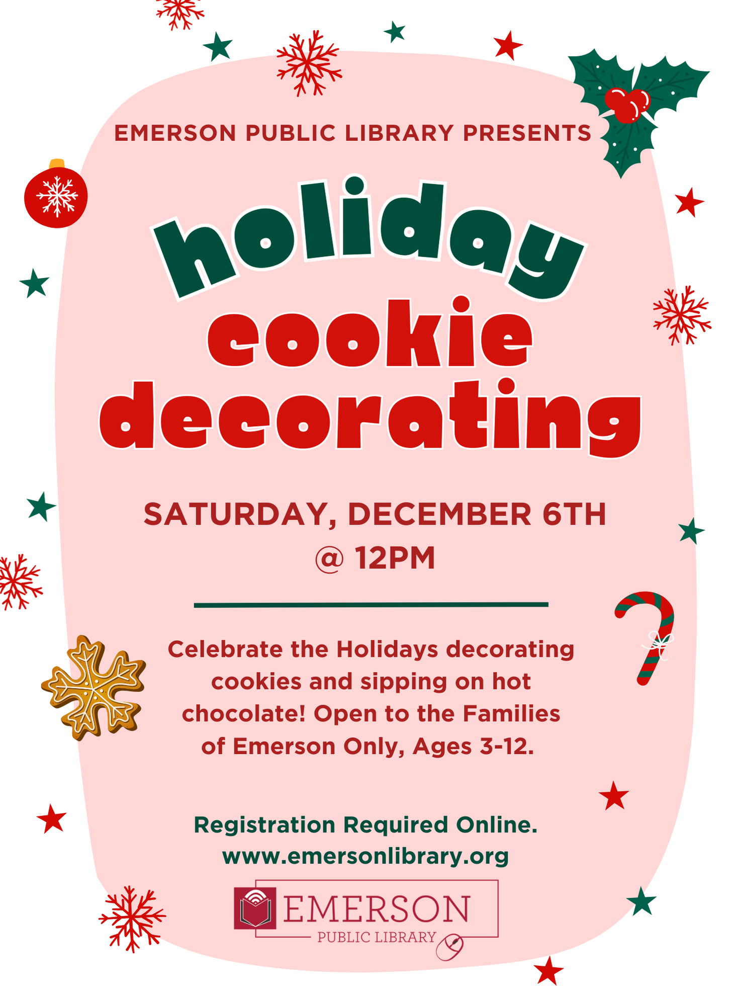 Holiday Cookie Decorating, Ages 3-12