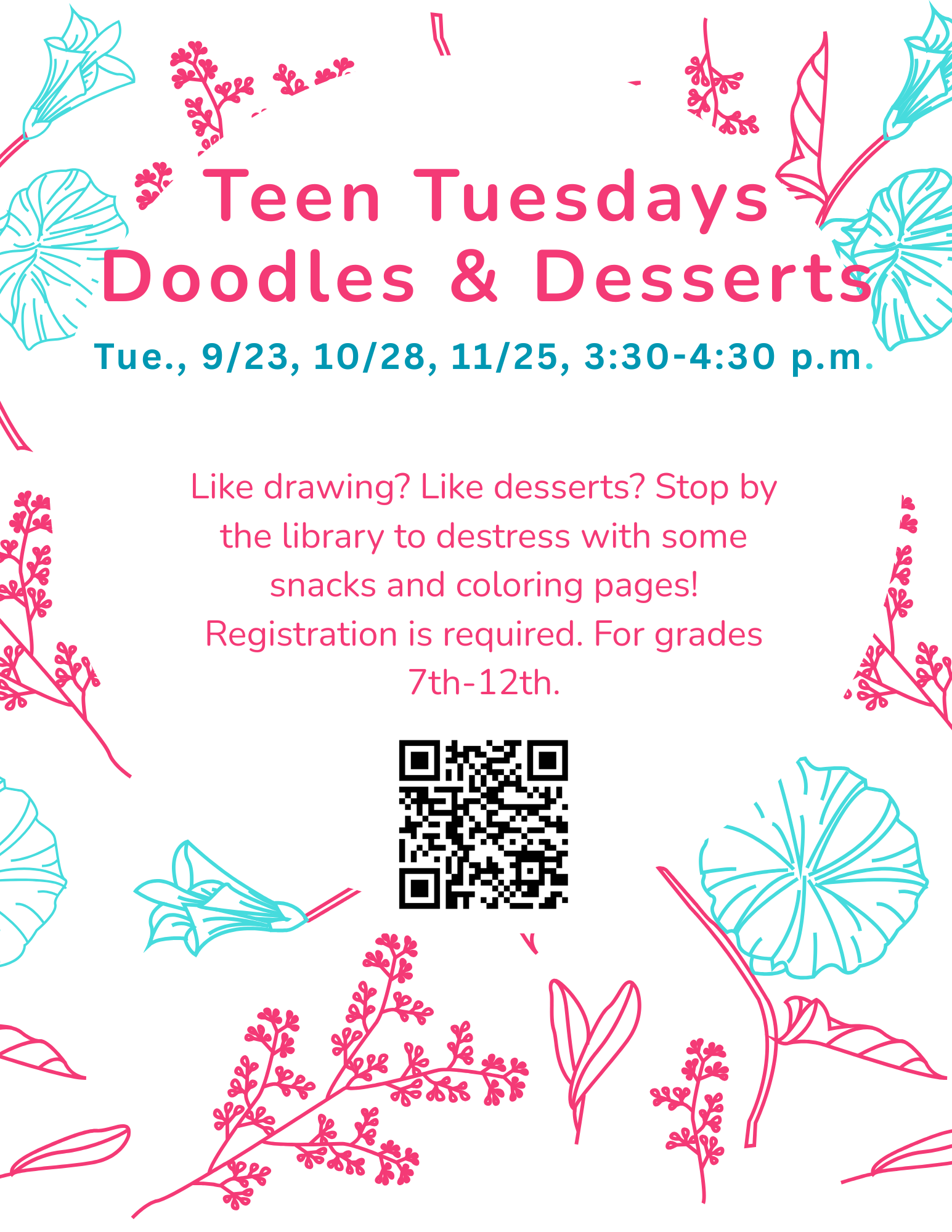 Teen Tuesdays - Doodles & Desserts