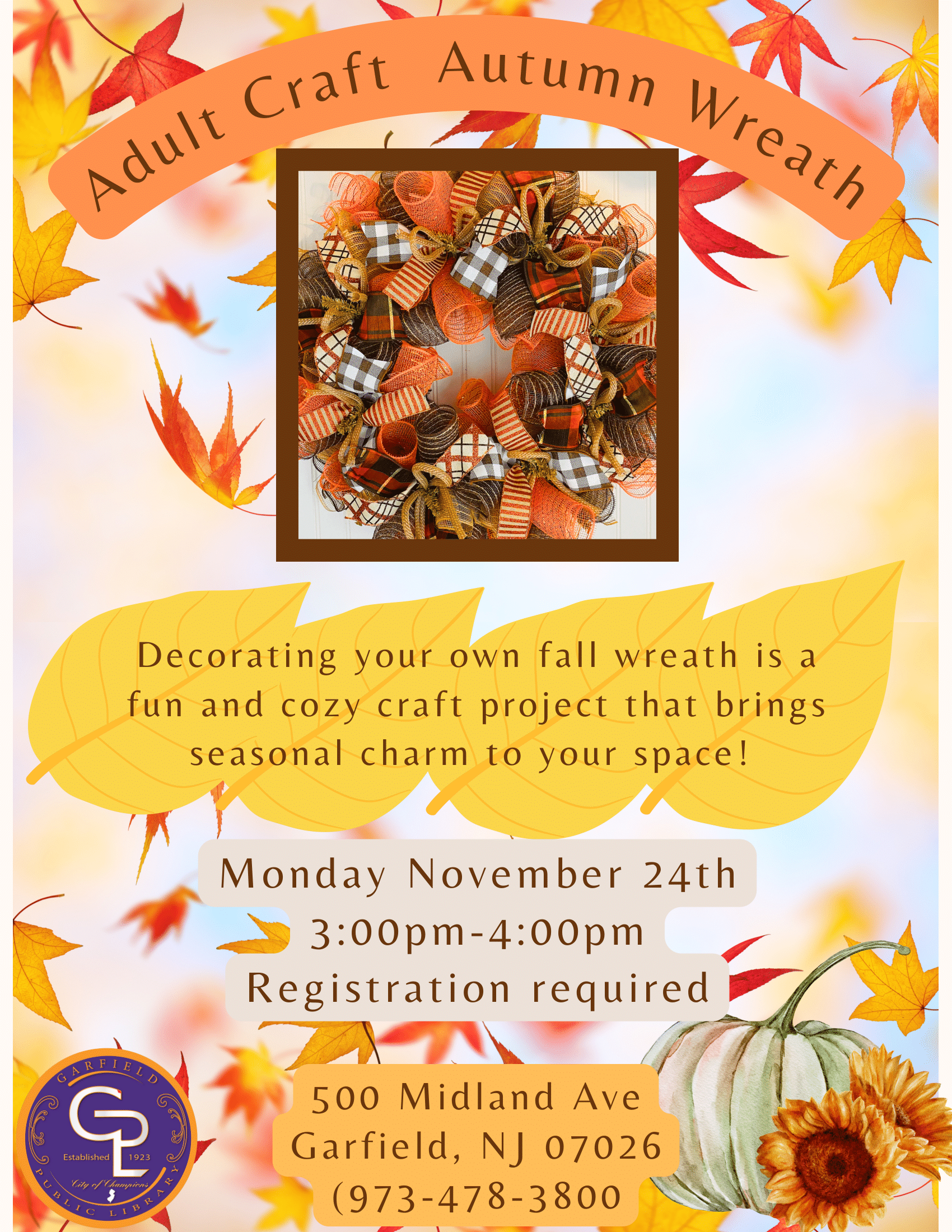 Autumn Wreath Adult Craft
