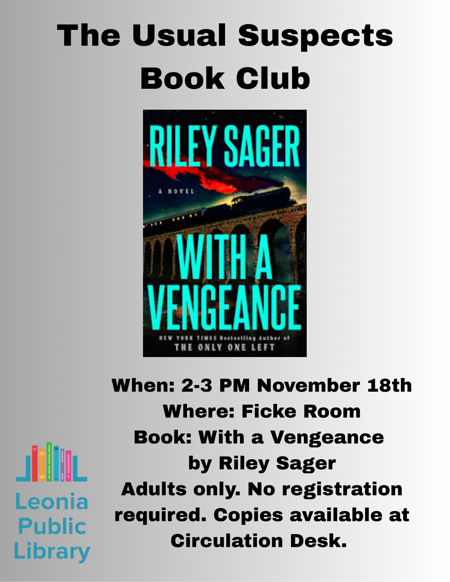 The Usual Suspects Book Club: With a Vengeance by Riley Sager
