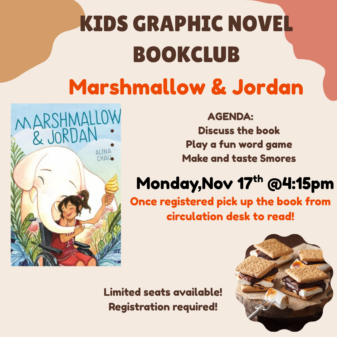 KIDS GRAPHIC NOVEL BOOK CLUB- MARSHMALLOW AND JORDAN