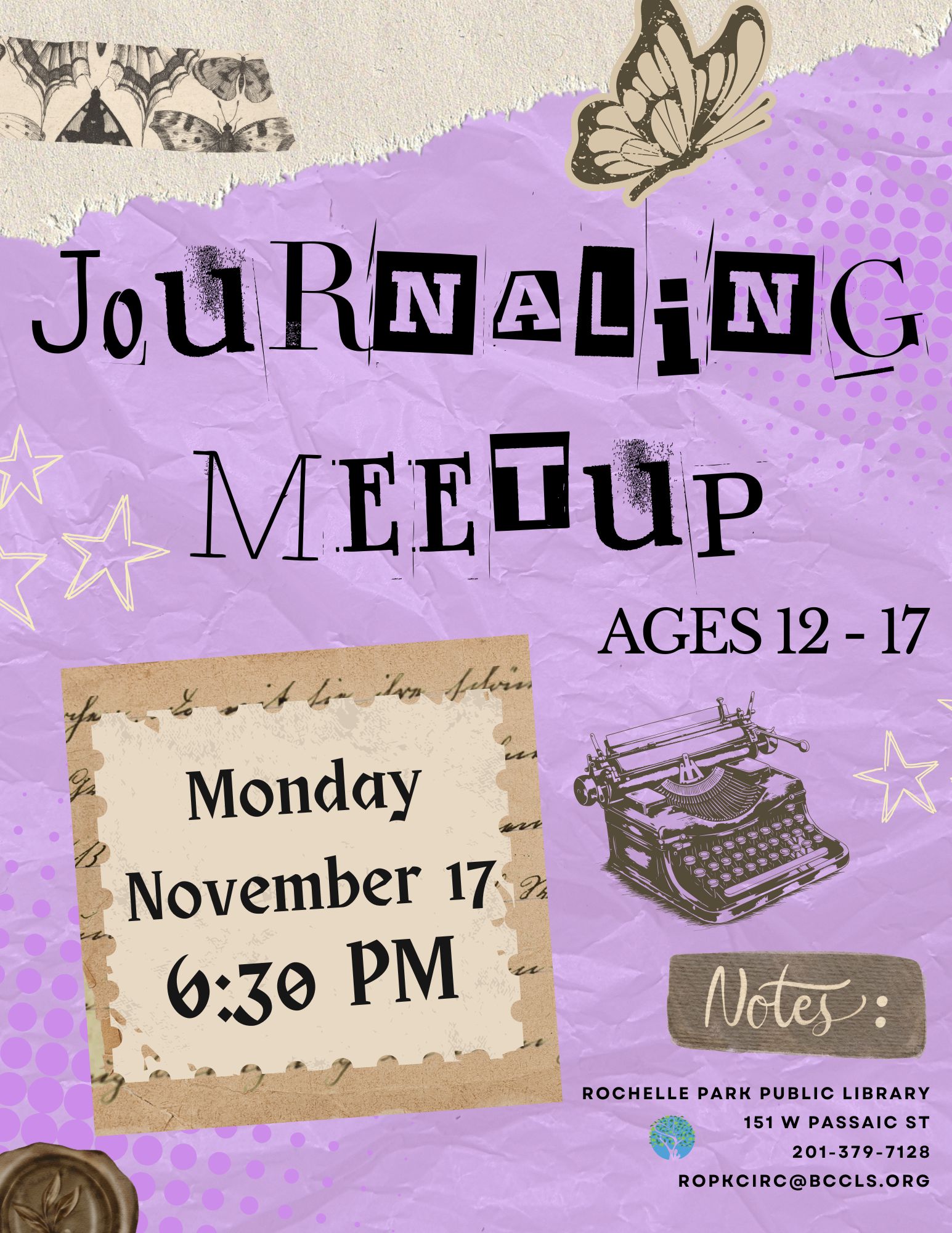 Journaling Meetup (Ages 12-17)