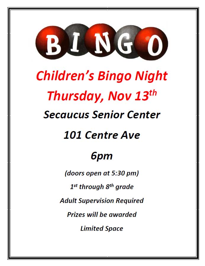 Children’s Bingo Night