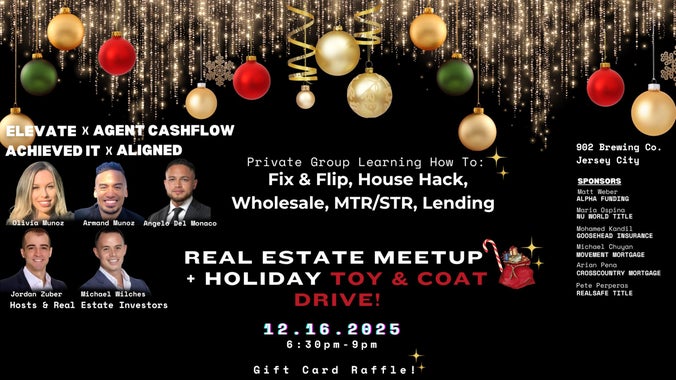 NJ Real Estate Networking + Group Learning + Toy & Coat Drive + Cash Giveaway!