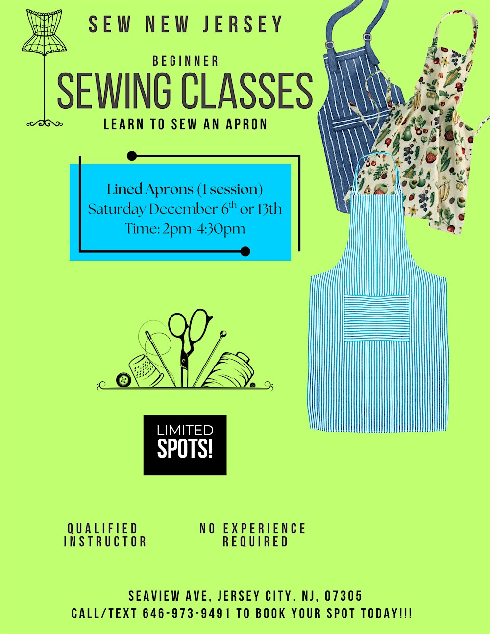 Apron Making Sewing Class