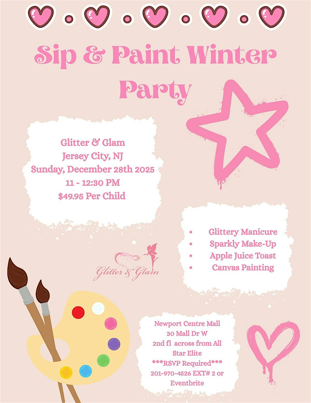 Sip & Paint Winter Party Event