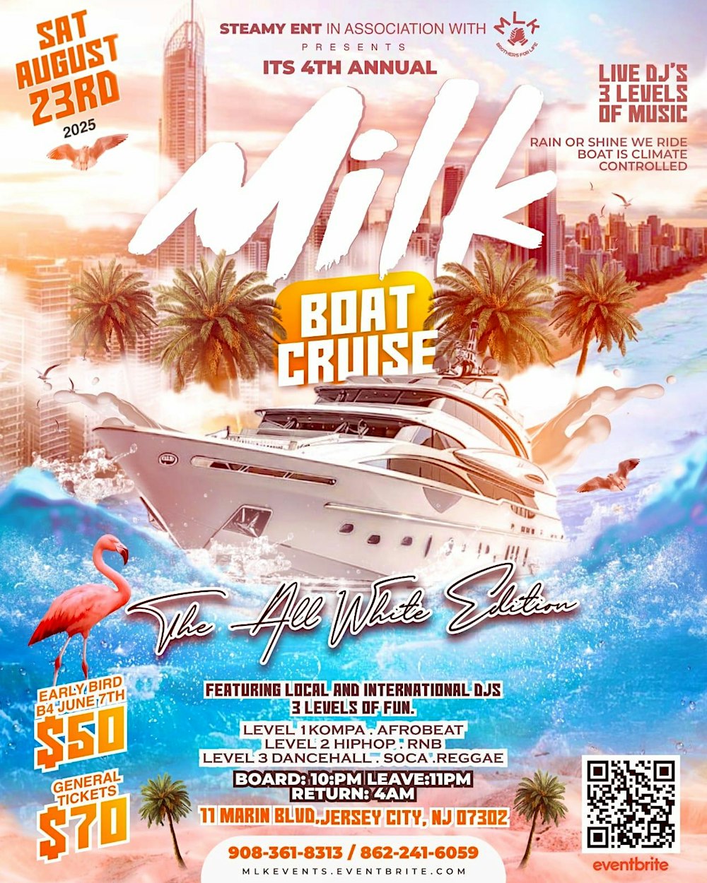 ALL WHITE MILK BOAT PARTY