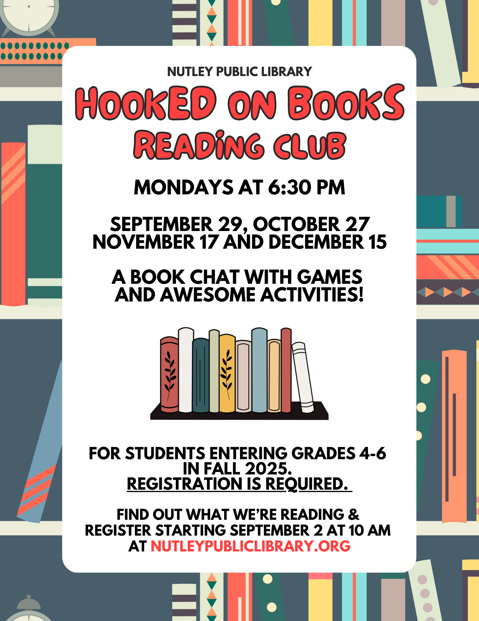 Hooked on Books Reading Club (Grades 4-6)