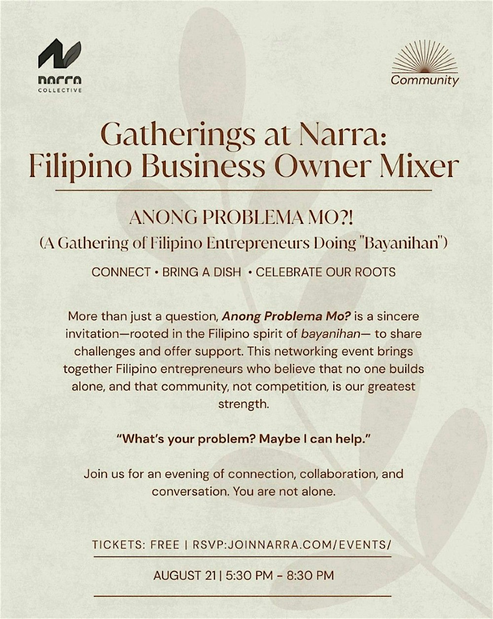 Filipino Business Owner Mixer