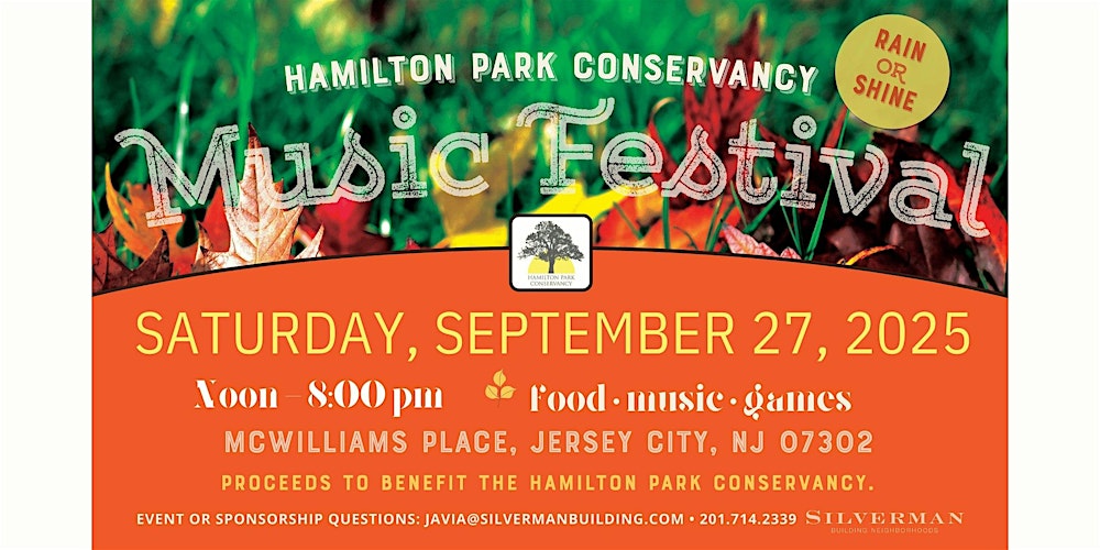 15th Annual Hamilton Park Conservancy Music Festival,