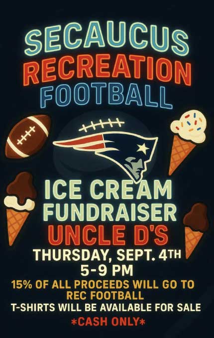Secaucus Football Ice Cream Fundraiser