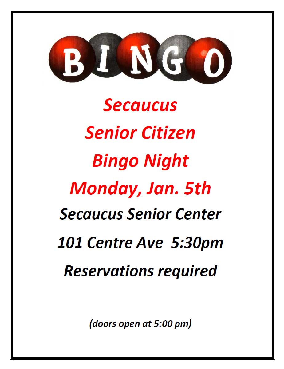 Secaucus Senior Citizen Bingo Night
