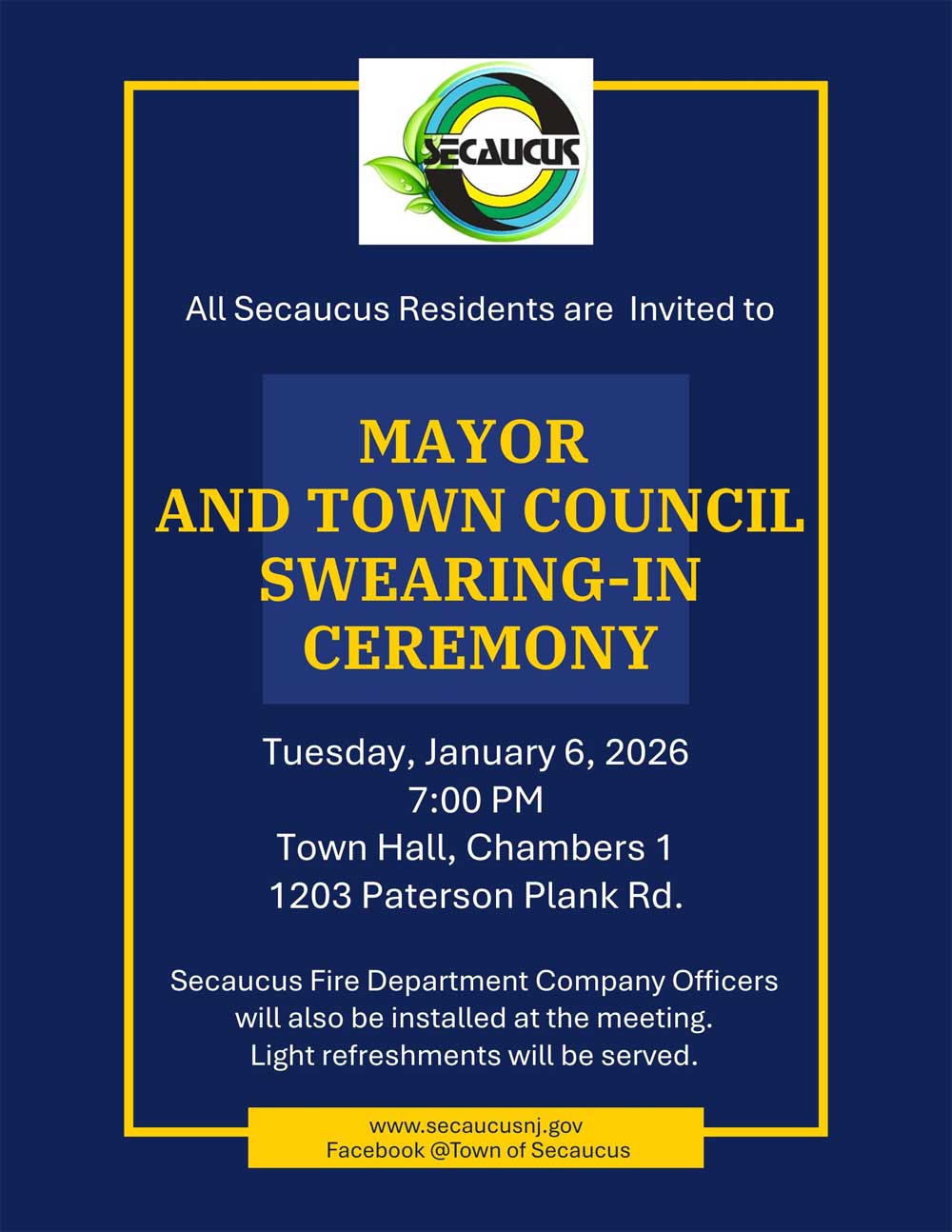 Mayor and Town Council Swearing-In Ceremony