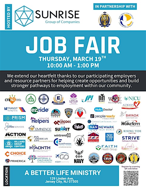 Sunrise Group of Companies invites you to a Community Job Fair!
