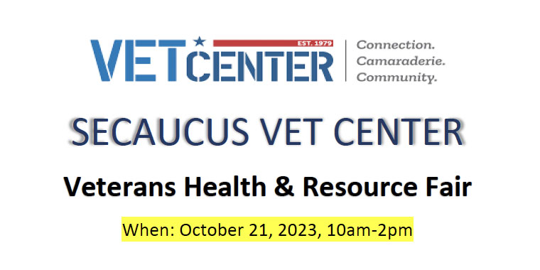 10/21 Veterans Health & Resource Fair in Secaucus
