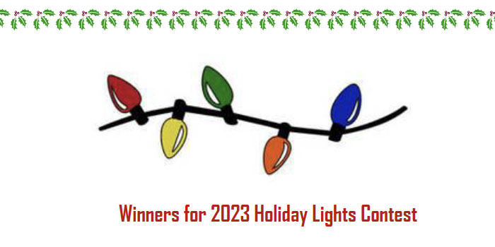 Winners for 2023 Holiday Lights Contest