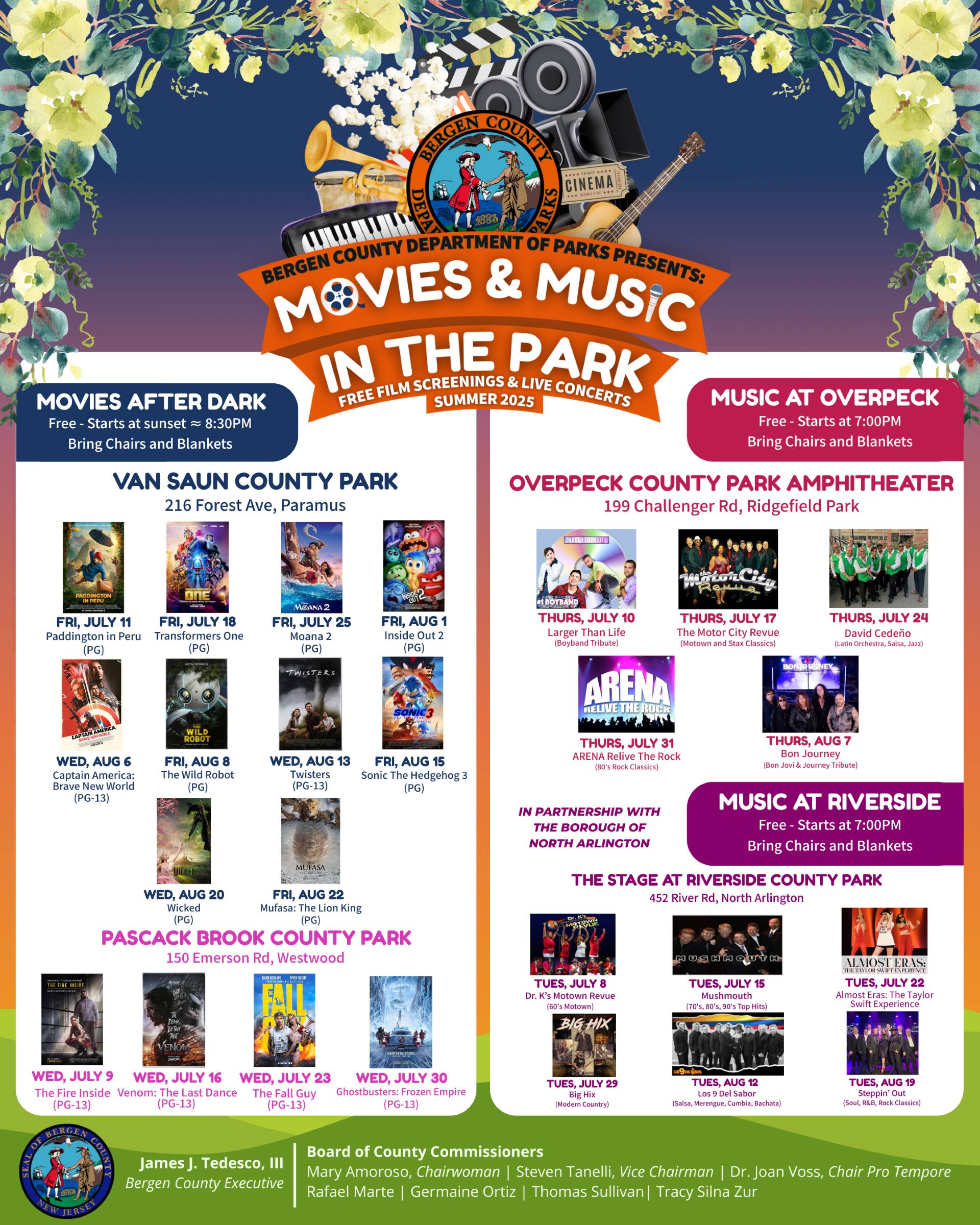 Bergen County Music and Movies In The Park Series