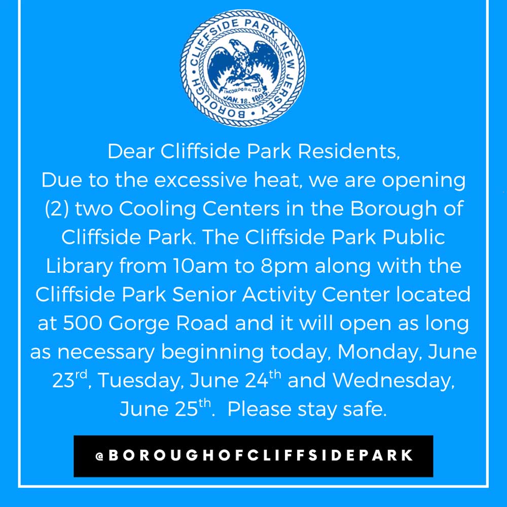 Excessive Heat Advisory - Two Cooling Centers Now Open