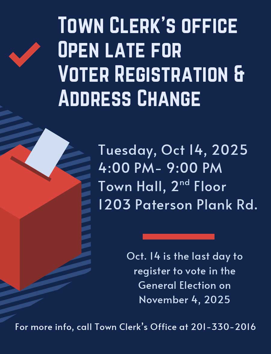 Extended Hours for Town Clerk’s Office for Voter Registration