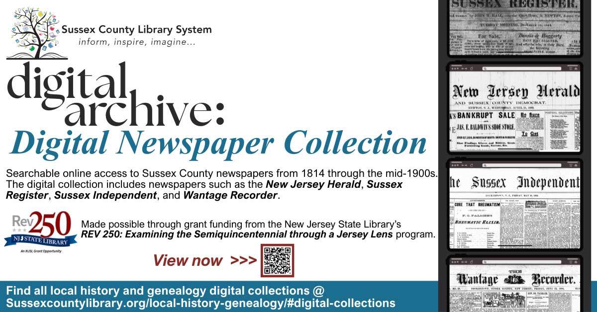 Sussex County Libraries Launch Free Digital Newspaper Archive
