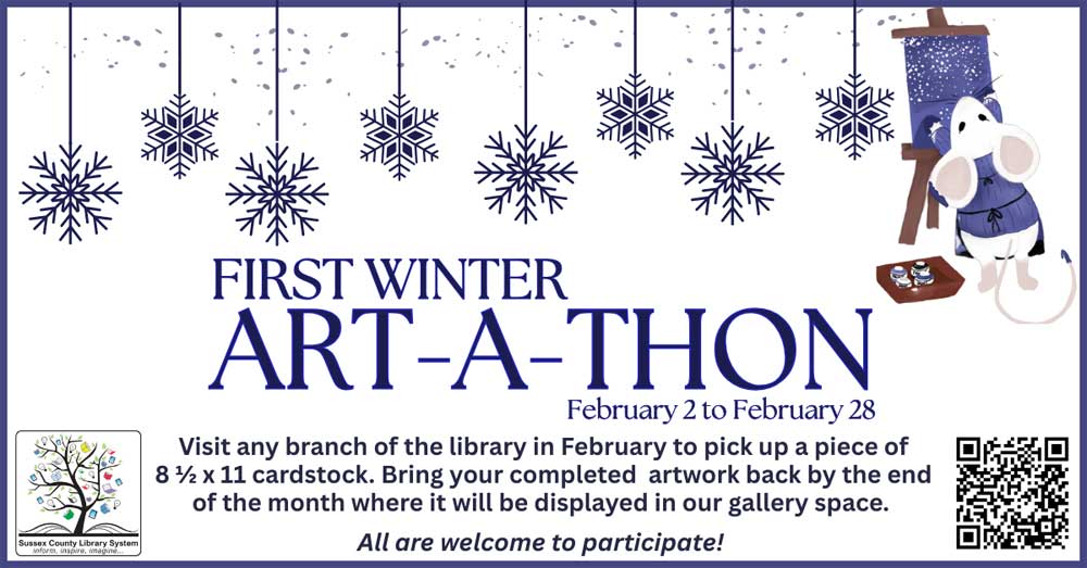 Sussex County Library System Hosts First Winter Art-a-Thon