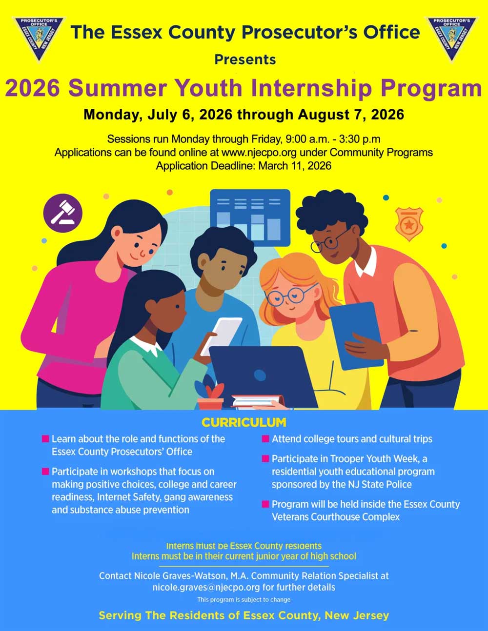 Essex County Prosecutor's Office Summer Youth Internship Program