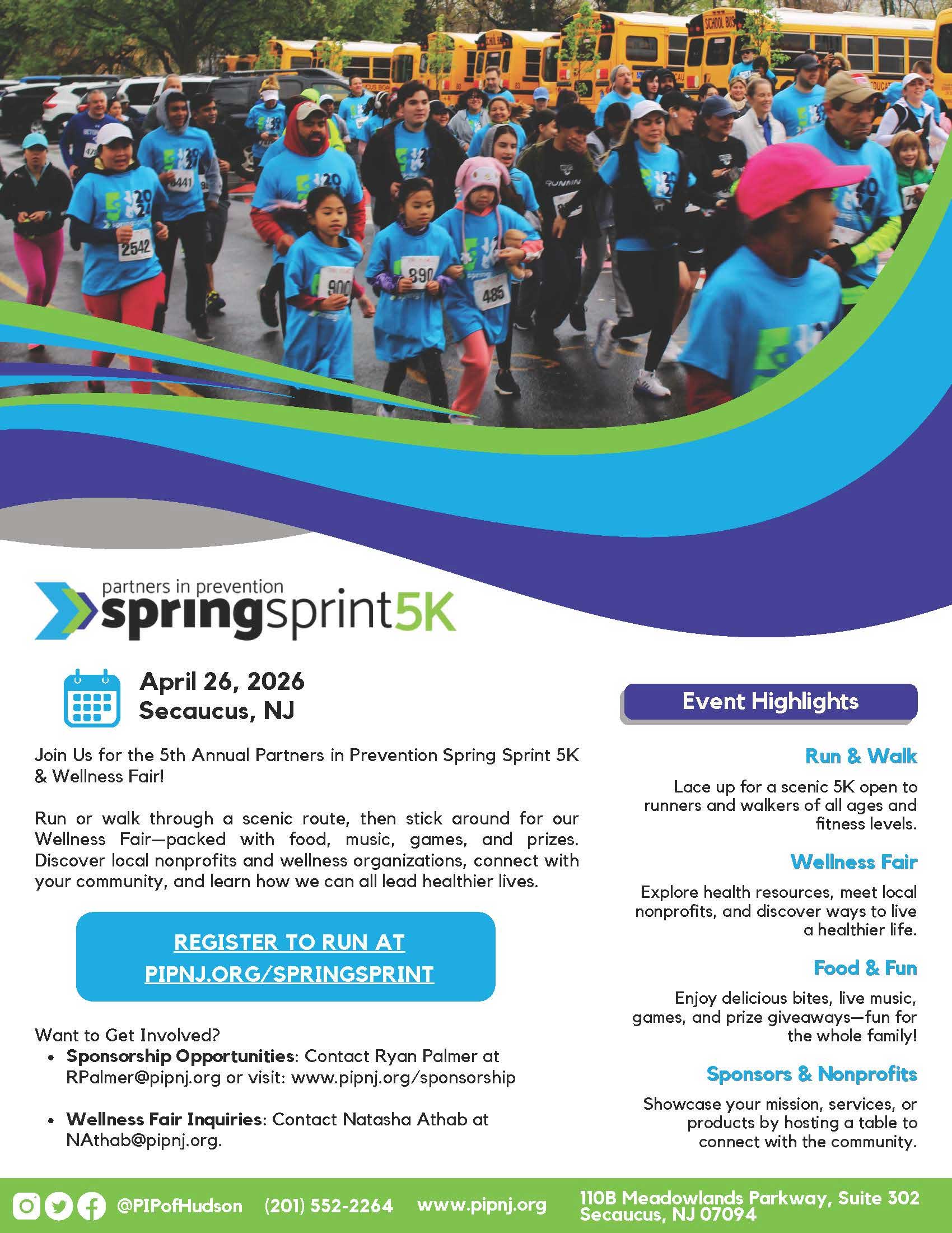 Spring Sprint 5K Run - 2026 Wellness Fair