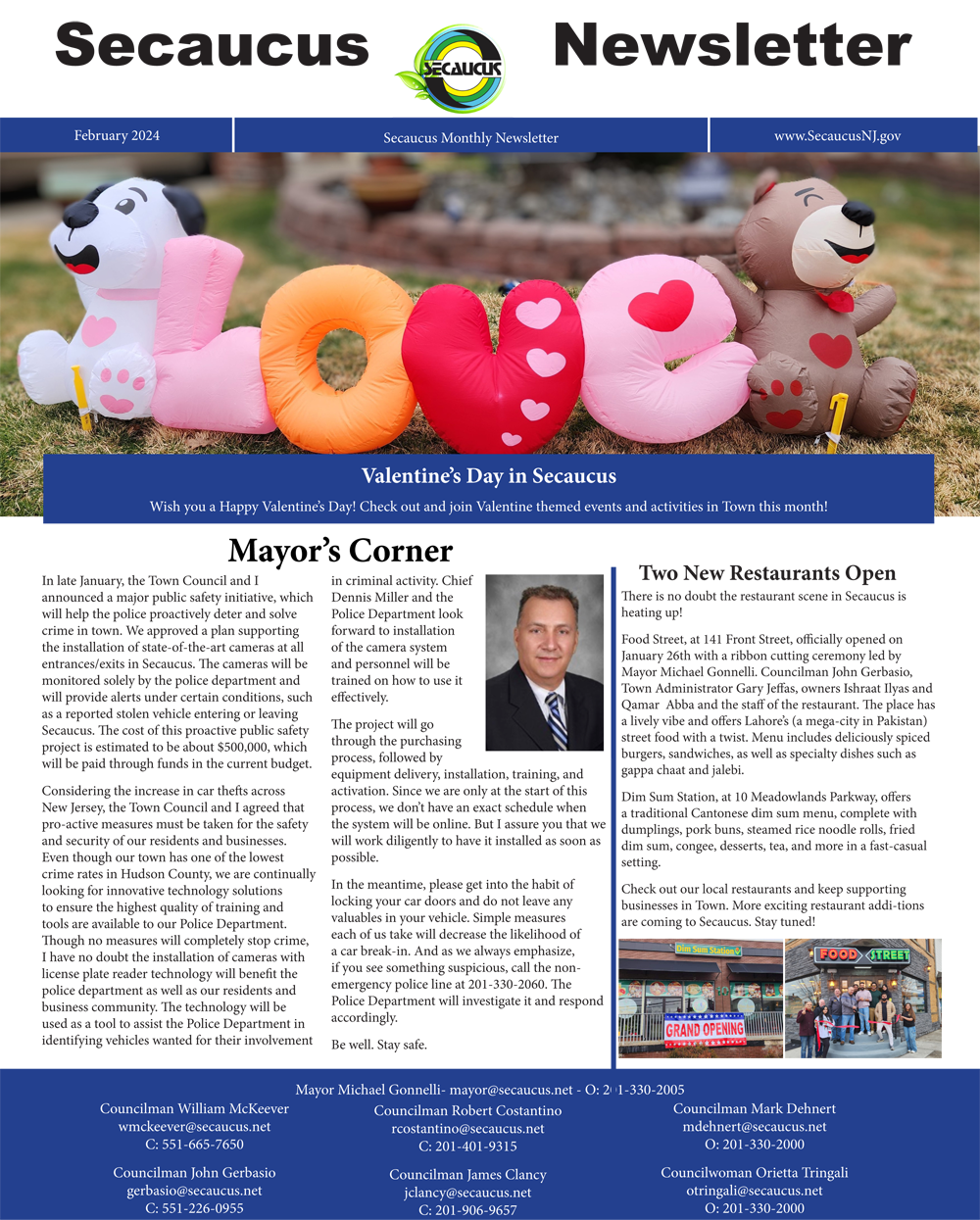 February 2024 Secaucus Newsletter