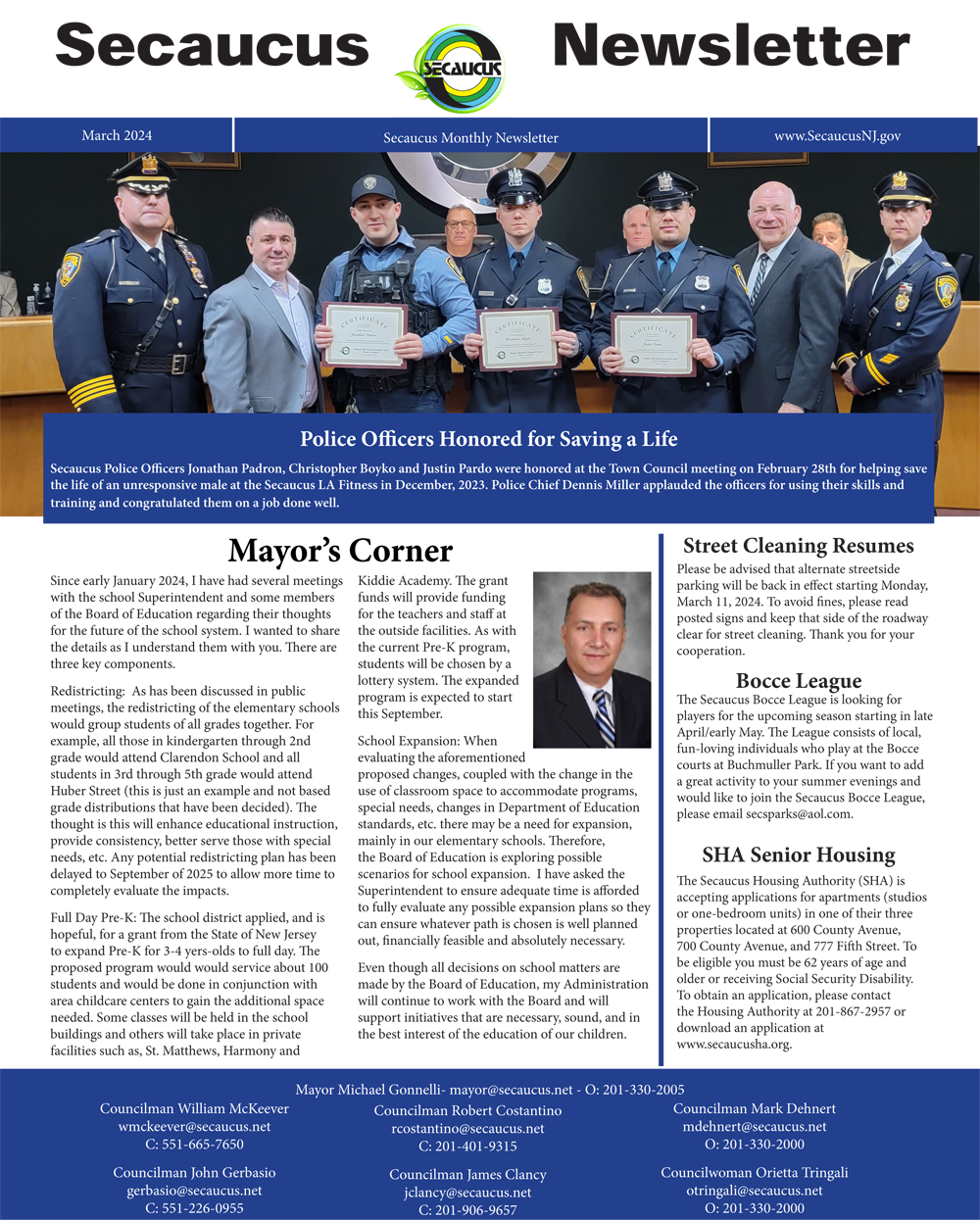 March 2024 Secaucus Newsletter