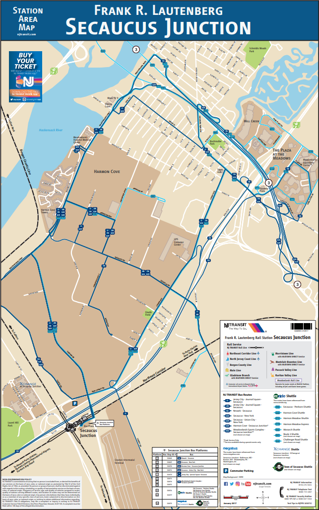 Secaucus Junction Area Map